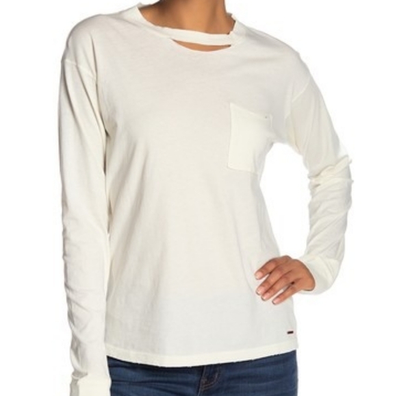 NWT | n:PHILANTHROPY Cage Distressed Long Sleeve L - Picture 1 of 2